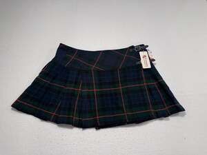 Tartanista Black Watch Tartan Pleated Mini Kilt Skirt Buckles Size 38 NWT